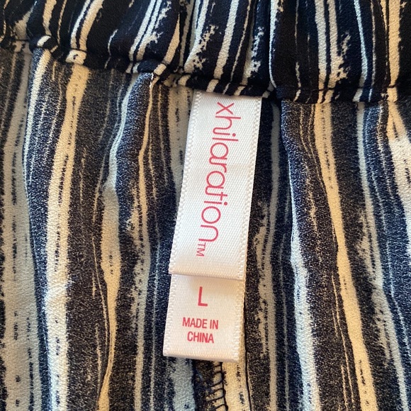 Xhilaration navy white off the shoulder dress - Picture 2 of 5